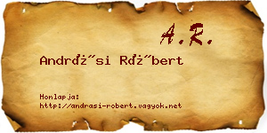 Andrási Róbert névjegykártya